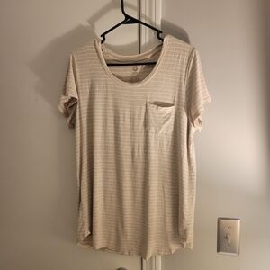 Kindred Bravely Everyday Maternity & Nursing T-shirt Oatmeal Stripe